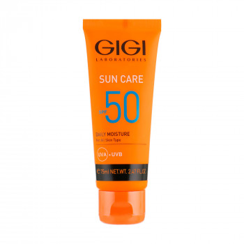 Захисний зволожувальний крем Gigi Sun Care Daily Moist Active Anti-Age SPF 50 для всіх типів шкіри обличчя, 75 мл
