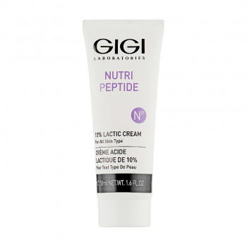 Пептидний крем для обличчя Gigi Nutri-Peptide 10% Lactic Cream для всіх типів шкіри обличчя, з 10% молочною кислотою, 50 мл