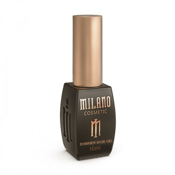 Камуфлювальна кольорова база для гель-лаку Milano Cosmetic Shimmer Base Gel з шимером, 024, 10 мл