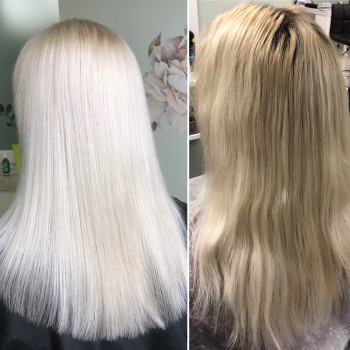 Окрашивание волос Тотал блонд
                    Парикмахер Римма Харьков