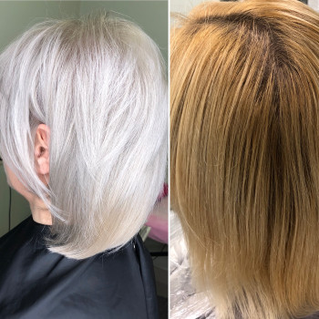 Окрашивание волос Тотал блонд
                    Парикмахер Римма Харьков