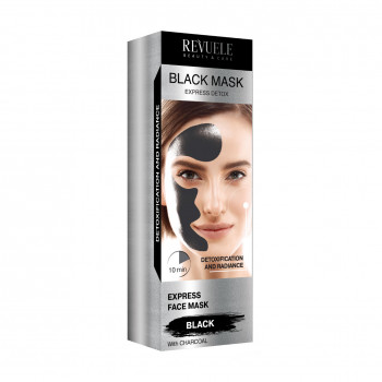 Чорна маска для обличчя Revuele Black Mask Express Detox Експрес детокс, 80 мл
