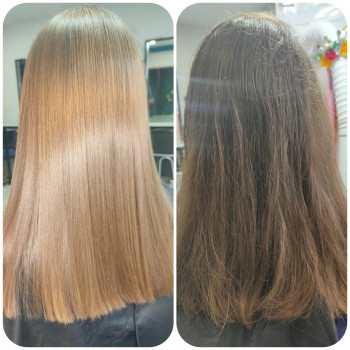 Кератинове вирівнювання волосся
                    Перукар-колорист Олеся Дніпро