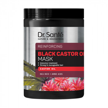 Маска для волосся Dr. Sante Black Castor Oil Інтенсивний догляд, з рициновою олією, 1 л