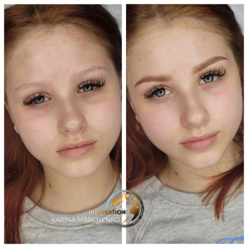 ТАТУАЖ БРІВ пудровою розтушовкою, для натурального ефекту, 