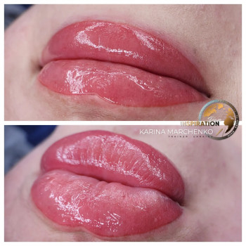 ТАТУАЖ ГУБ в акварельній техніці, для природного ефекту.