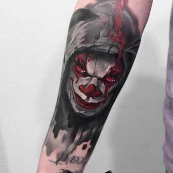 страшний клоун тату