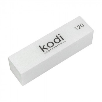 Баф-брусок для нігтів Kodi Professional 174, 120 грит, білий, 95*25*25 мм