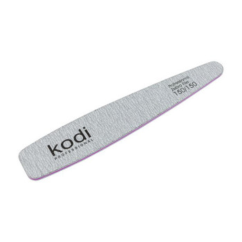 Пилка для нігтів Kodi Professional 150/150 грит конусна, сіра, 178*32*4 мм