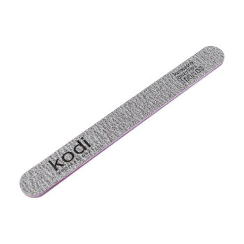 Пилка для нігтів Kodi Professional 100/100 грит пряма, коричнева, 178*19*4 мм