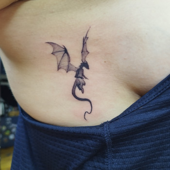 Тату дракон тату, фото - Тату салон Postelnikova tattoo