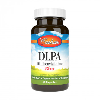 Фенілаланін Carlson Labs DLPA DL-Phenylalanine 500 мг, 60 капсул