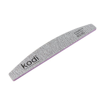 Пилка для нігтів Kodi Professional 80/80 грит полумісяць, коричнева, 178*28*4 мм