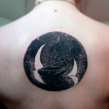 мініатюра тату човен