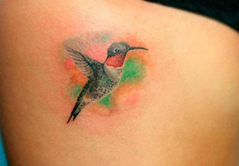 Кольорові реалізм акварель, фото - Тату салон 1000 itattoo