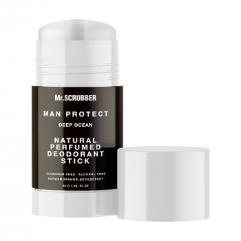 Натуральний парфумований чоловічий дезодорант-стік Mr. Scrubber Man Protect Deep Ocean Natural Perfumed Deodorant Stick, 50 г