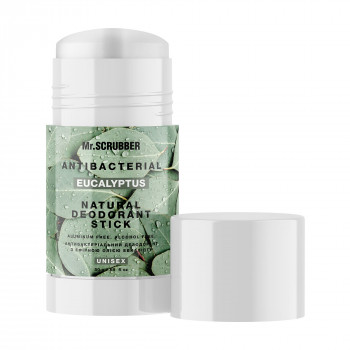 Антибактеріальний дезодорант Mr. Scrubber Antibacterial Eucalyptus Natural Deodorant Stick з ефірною олією евкаліпта, 50 г