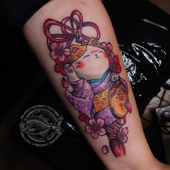 Тату цветные японские Япония, фото - Тату мастер Алёна Иванник