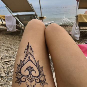 Тату Фото клієнтки з моря, фото - Тату мастер Ирина Кострова