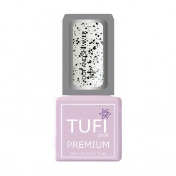 Топ для гель-лаку Tufi profi Premium Dot And Shimmer Top з шимером та дрібною крихтою, 8 мл