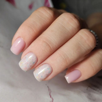 Нежный маникюр весна розовый, фото - Мастер маникюра Оксана Стець