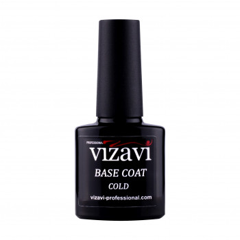 Каучукове базове холодне покриття для гель-лаку Vizavi Professional Base Coat Cold VRB-02, 7.3 мл