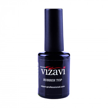 Каучуковий топ для гель-лаку Vizavi Professional Rubber Top з липким шаром VRT-11, 12 мл