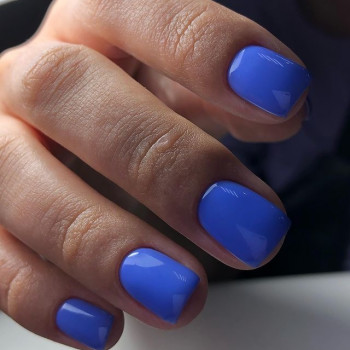 Синий маникюр, фото - мастер маникюра Юлия Мацун