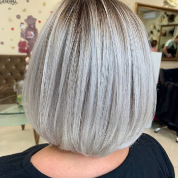 Женская стрижка окрашивание волос прямые волосы, фото - Салон красоты НоготОк