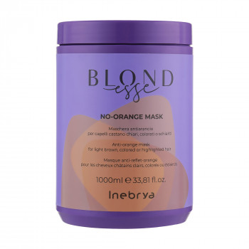 Маска проти помаранчевого відтінку Inebrya Blondesse No-Orange Mask для русявого, пофарбованого та мелірованого волосся, 1 л