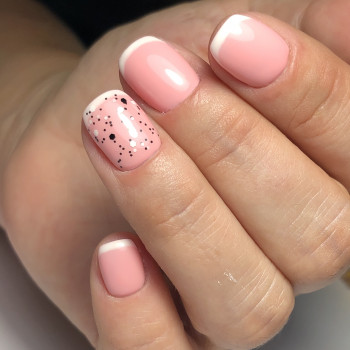 Маникюр на короткие ногти французский розовый, фото - Мастер маникюра Светлана Худык