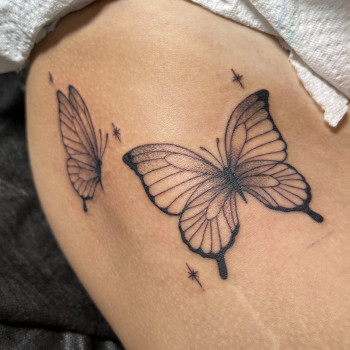 Тату женские бабочка тату, фото - Тату мастер Олександра