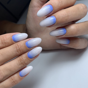 Манікюр зима синій омбре, фото - Майстер манікюру Марина Шаповал