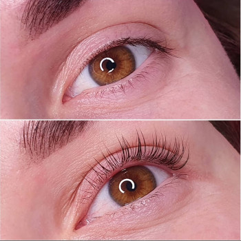 лами ресниц до/ после