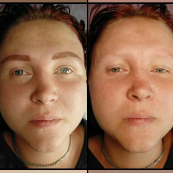 Перманентный макияж бровей пудра