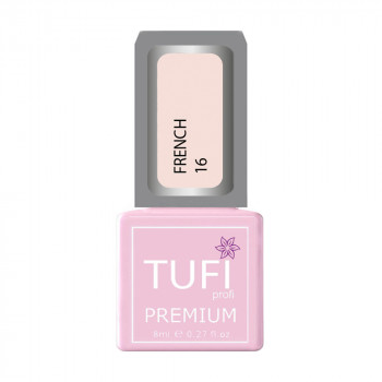 Гель-лак для нігтів Tufi profi Premium French 16 Рожевий серпанок, 8 мл