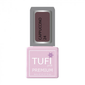 Гель-лак для нігтів Tufi profi Premium Cappuccino 24 Попелясто-коричневий, 8 мл