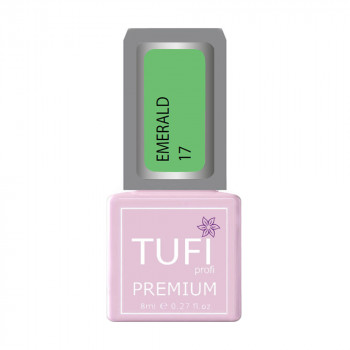 Гель-лак для нігтів Tufi profi Premium Emerald 17 Травнева трава, 8 мл