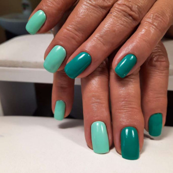 Зеленый маникюр мятный, фото - Мастер маникюра Алена Грицкив Грицьків