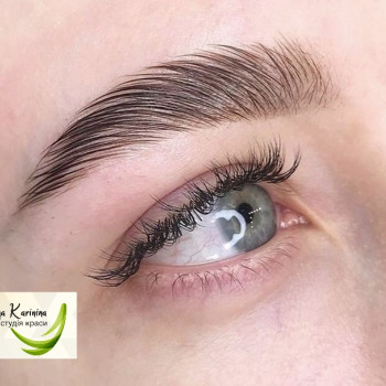 Перманентний макіяж оформлення брів нарощеннявій, фото - салон краси Olga Karinina