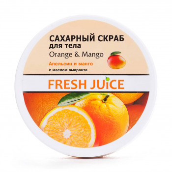 Цукровий скраб для тіла Fresh Juice Orange and Mango Апельсин та Манго, 225 мл