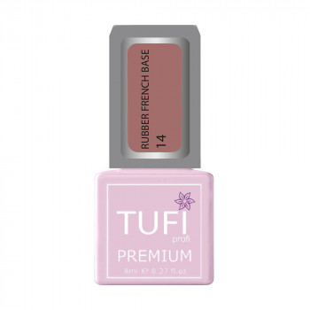 База для гель-лаку Tufi profi Premium Rubber French Base 014 Дика шипшина, 8 мл