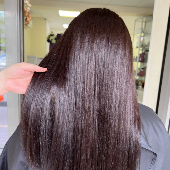 Фарбування в один тон+реконструкція волосся, фото - Салон красоты Beauty Travel