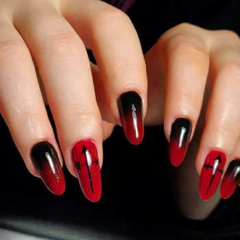 Нарощування (без манікюру) + покриття з дизайном