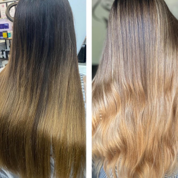 Блонд теплий омбре, фото - Перукар-універсал Аліна Соколова