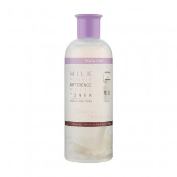 Освітлювальний тонер для обличчя Farmstay Visible Difference White Toner Milk з молочним екстрактом, 350 мл