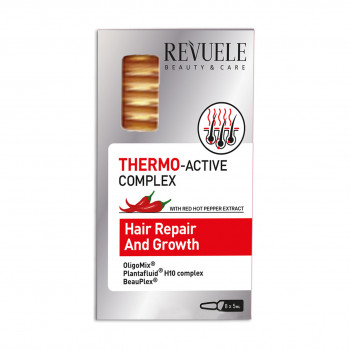 Термоактивний комплекс Revuele Thermo Active Complex Hair Repair And Growth для відновлення та росту волосся, 8*5 мл