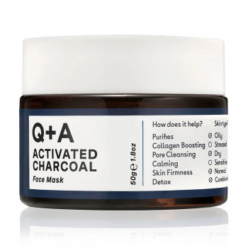 Маска для обличчя Q+A Activated Charcoal Face Mask з активованим вугіллям, 50 г