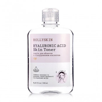 Тонік для обличчя Hollyskin Hyaluronic Acid Skin Toner з гіалуроновою кислотою, 250 мл