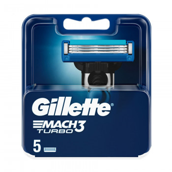 Змінні картриджі для гоління Gillette Mach3 Turbo чоловічі, 5 шт
